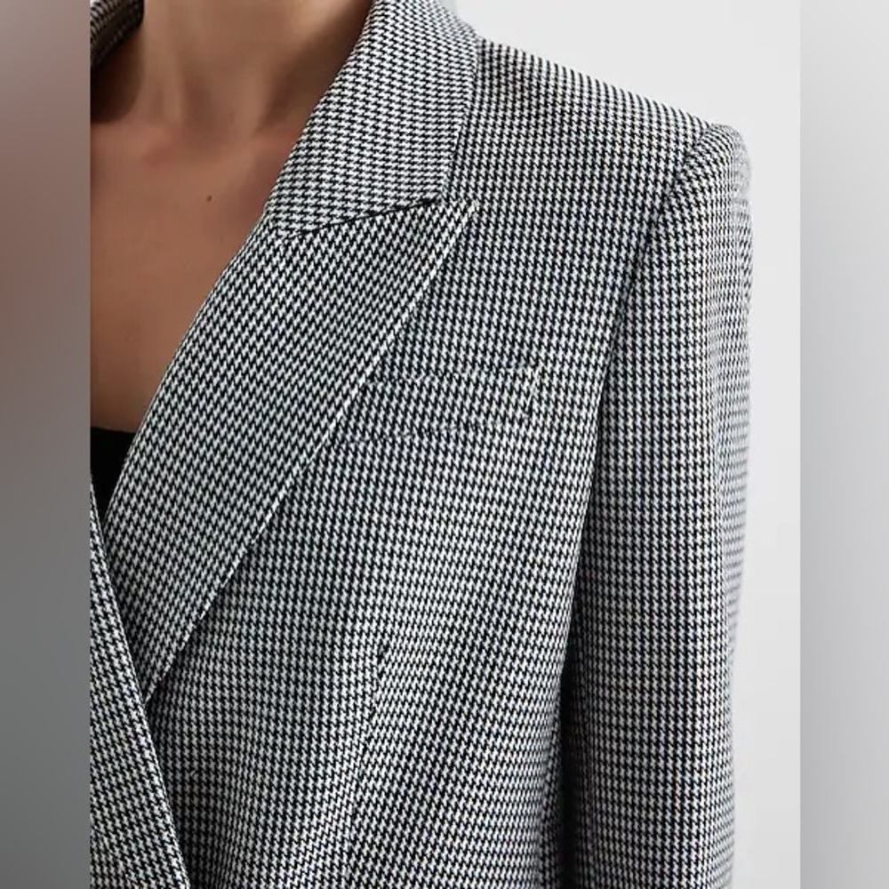 EXPRESS Houndstooth Double Breasted Blazer size Small - Picture 2 of 10